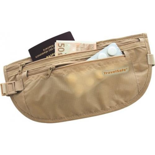 Travelsafe moneybelt lightweight - reisportemonnee - beige - twee ritsen