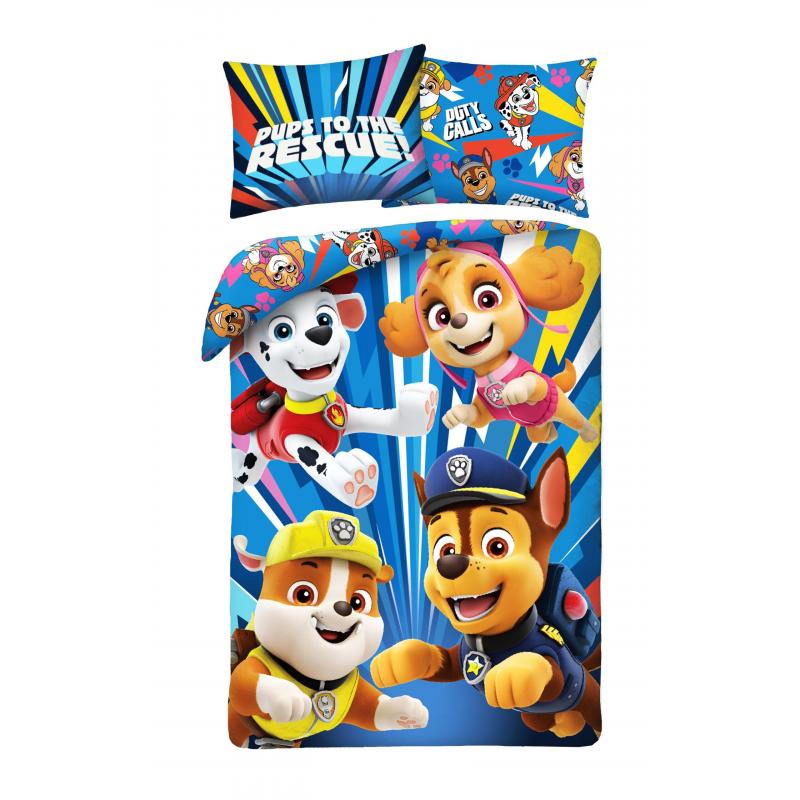 Paw Patrol dekbedovertrek blauw 140 x 200 cm katoen