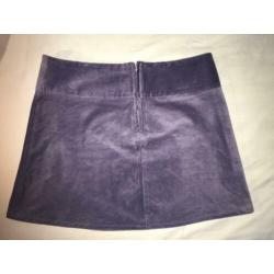 Monki lila/paars kort rokje, corduroy/rib, maat 44
