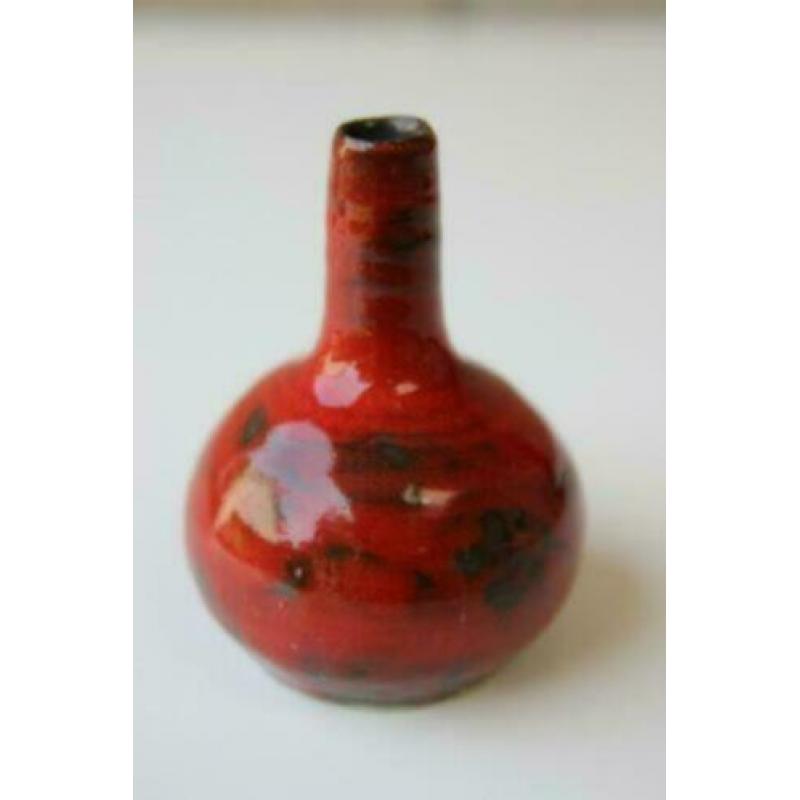 Vintage vaas, 8 cm, rood