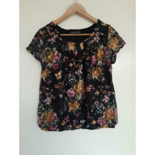 Glitter kanten t-shirt maat 38 norah
