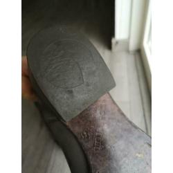 Maat 41 Goosecraft leren enkellaarsjes bruin / grijs / taupe
