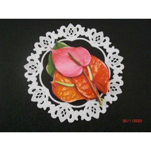 oplegkaartje met 3D bloemen