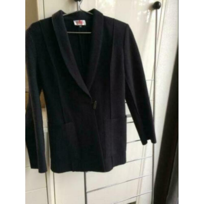 Mathilde J. Rondinaud zwart wollen designer jasje mt 40