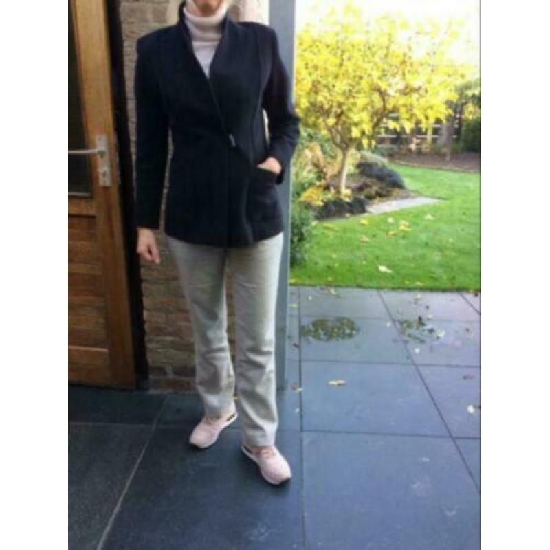 Mathilde J. Rondinaud zwart wollen designer jasje mt 40