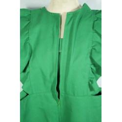 Mooie groene Charles Dickens jurk/overgooier.Mt 158