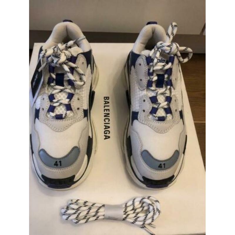 Balanciaga Triple S Carry Sneaker White/Blue/Purple Maat 41