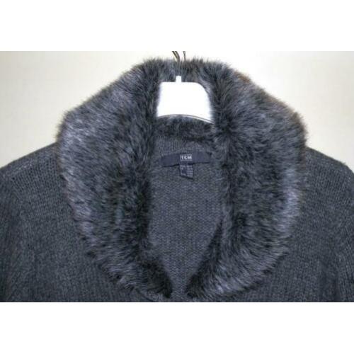 Tcm leuk grijs wollen vest mt 36/38