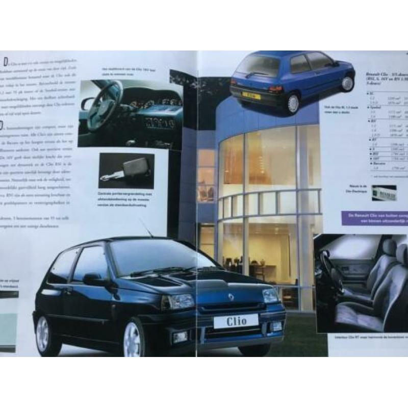 Autofolder Renault 1995. Alle modellen.