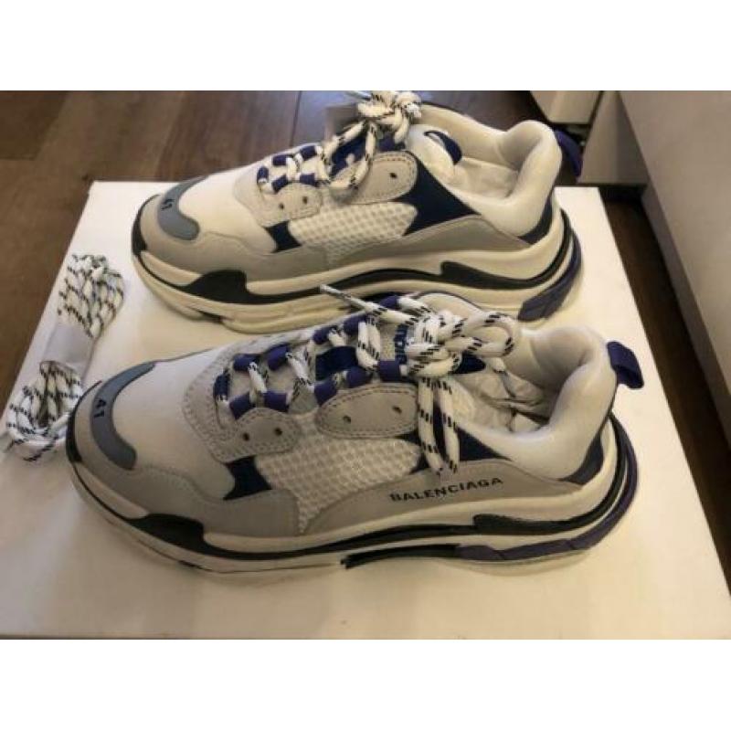 Balanciaga Triple S Carry Sneaker White/Blue/Purple Maat 41