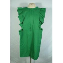 Mooie groene Charles Dickens jurk/overgooier.Mt 158