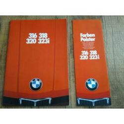 BMW 3 serie e21 prachtige folder met kleur folder beide 1978