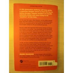 The subtle art of not giving a fuck, Mark Manson