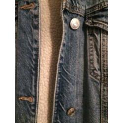 Spijkerjas met bont jeans jacket Stradivarius blauw S