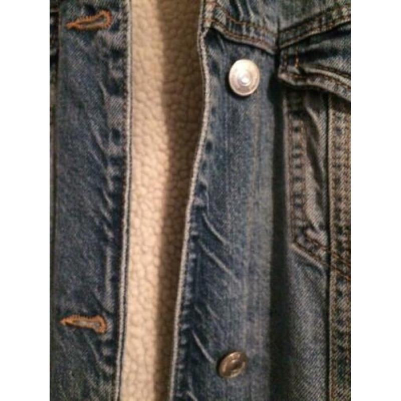 Spijkerjas met bont jeans jacket Stradivarius blauw S