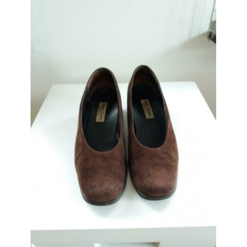 Fijne chocolade bruine suède schoenen, Paul Green,maat 38.5
