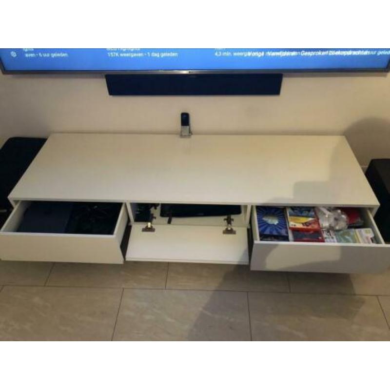 Tv meubel hoogglans wit trendhopper 180 cm