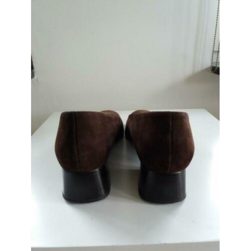 Fijne chocolade bruine suède schoenen, Paul Green,maat 38.5
