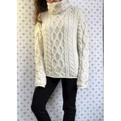 Aran Crafts Ireland 100% merinowol kabeltrui trui S M L XL