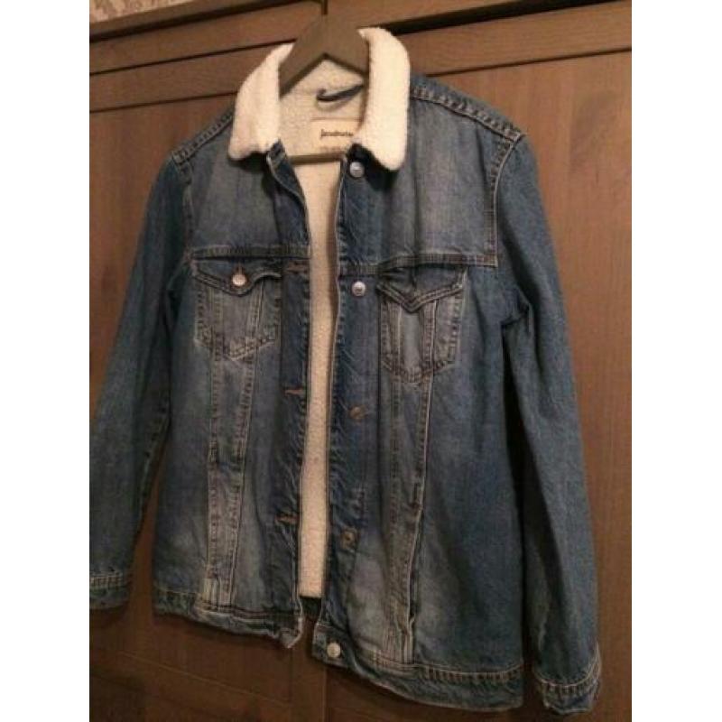 Spijkerjas met bont jeans jacket Stradivarius blauw S