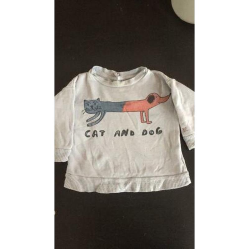 Bobo choses sweater cat and dog 80 12-18mnd