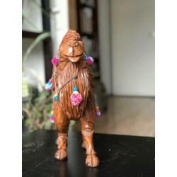 Houten Dromedaris beeldje