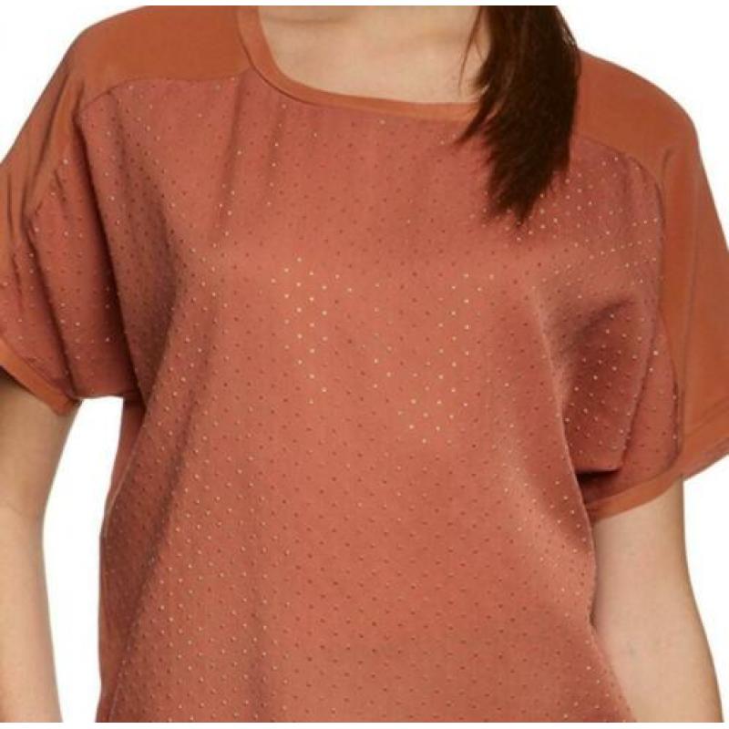 SELECTED FEMME roestkleurige Top met Studs maat 38 NIEUW