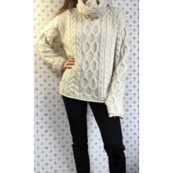 Aran Crafts Ireland 100% merinowol kabeltrui trui S M L XL