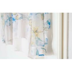 Doorzichtige blouse met bloemenpatroon, M