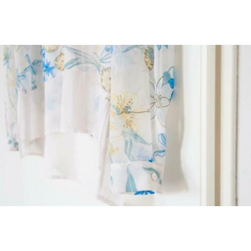 Doorzichtige blouse met bloemenpatroon, M