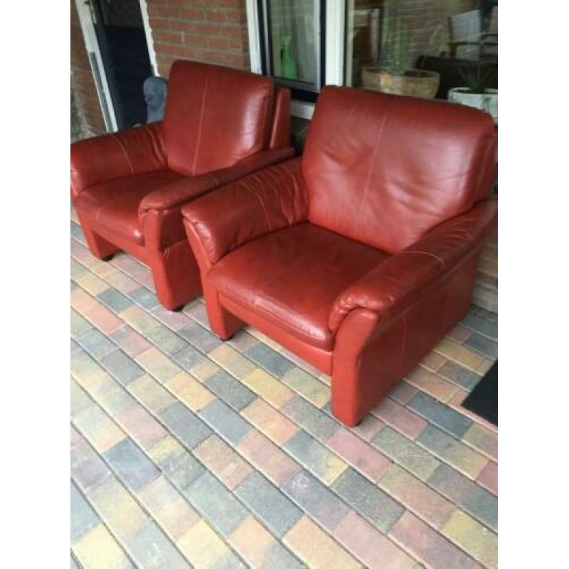 2 mooie Fauteuils leder