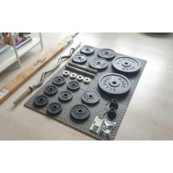 Halterset - halter set - 89 kilo ijzer Bezorging mogelijk