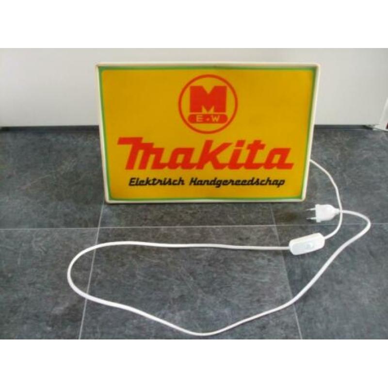 vintage lamp Makita oud gereedschap