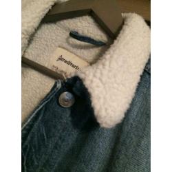 Spijkerjas met bont jeans jacket Stradivarius blauw S
