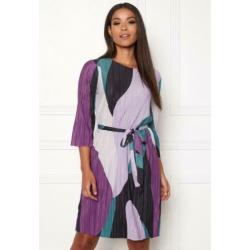 Object Brooklyn vlot gekleurde plicee jurk mt XL