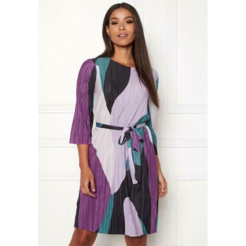 Object Brooklyn vlot gekleurde plicee jurk mt XL