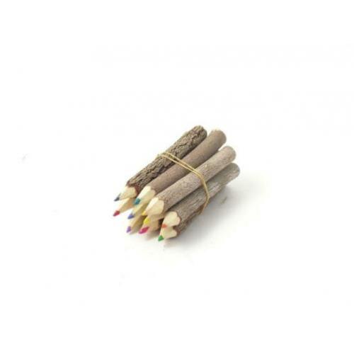 Kleurpotloden boomschors 7,5 cm