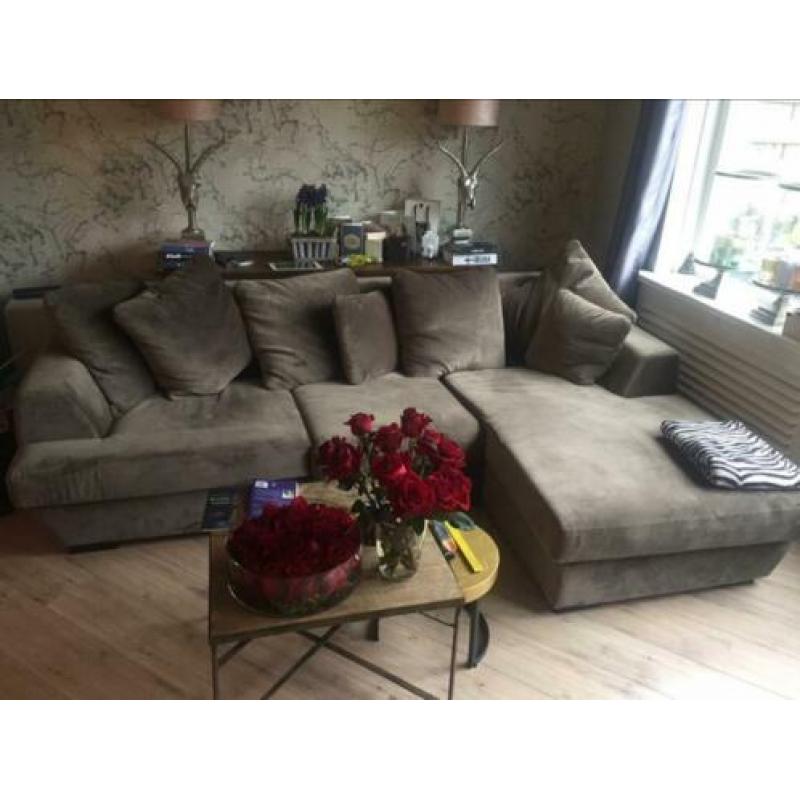 Supermooie velours loungebank zgan