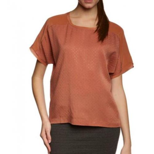 SELECTED FEMME roestkleurige Top met Studs maat 38 NIEUW