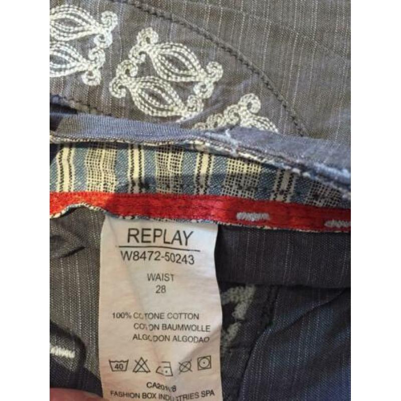 Korte Broek Replay grijs maat 28