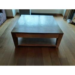 Salontafel teak 100 bij 100 bij 40