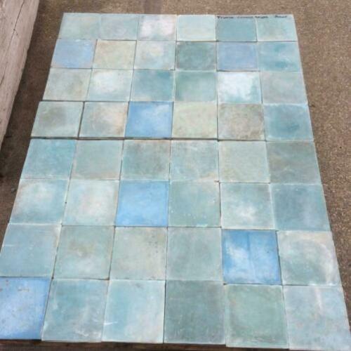 Oude Franse cementtegels Azur 20x20x2 cm - 4 m2