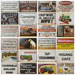 Bulldog security service hond reclamebord wandbord metaal