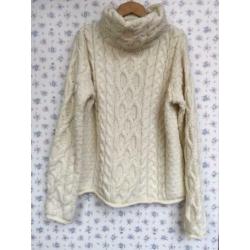 Aran Crafts Ireland 100% merinowol kabeltrui trui S M L XL