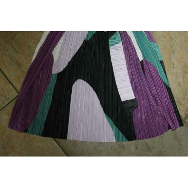 Object Brooklyn vlot gekleurde plicee jurk mt XL