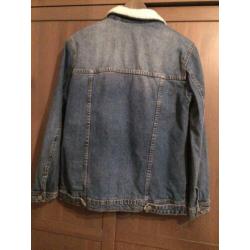 Spijkerjas met bont jeans jacket Stradivarius blauw S