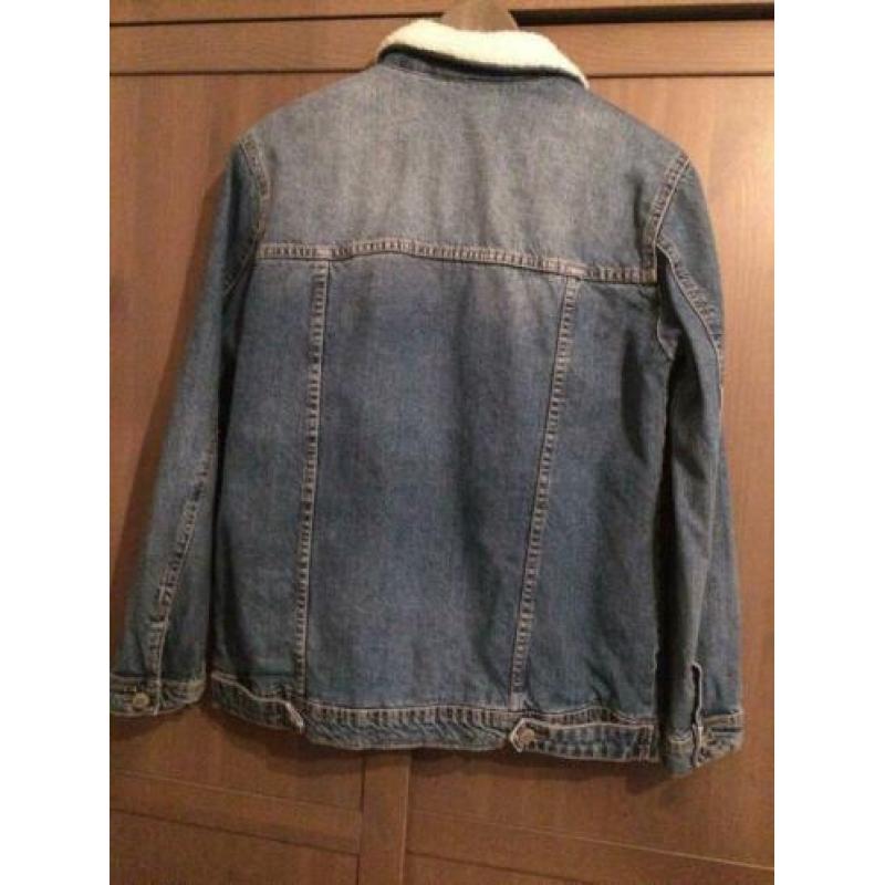 Spijkerjas met bont jeans jacket Stradivarius blauw S