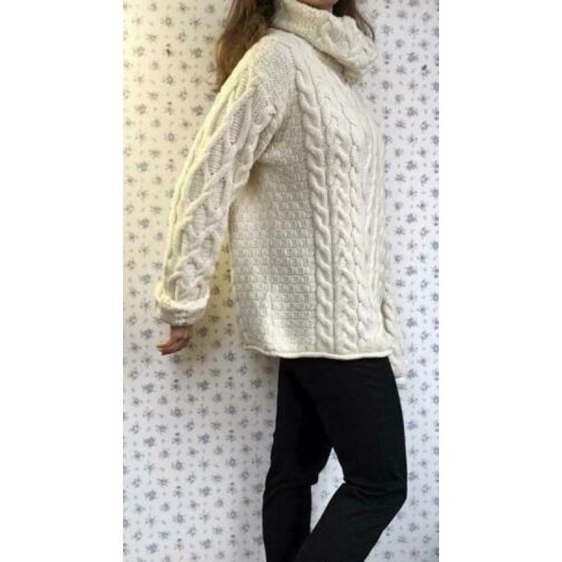 Aran Crafts Ireland 100% merinowol kabeltrui trui S M L XL