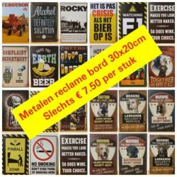 Bulldog security service hond reclamebord wandbord metaal