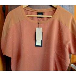 SELECTED FEMME roestkleurige Top met Studs maat 38 NIEUW